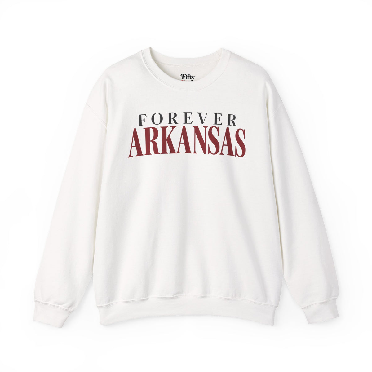 Forever Arkansas Unisex Crewneck Sweatshirt State Name Graphic