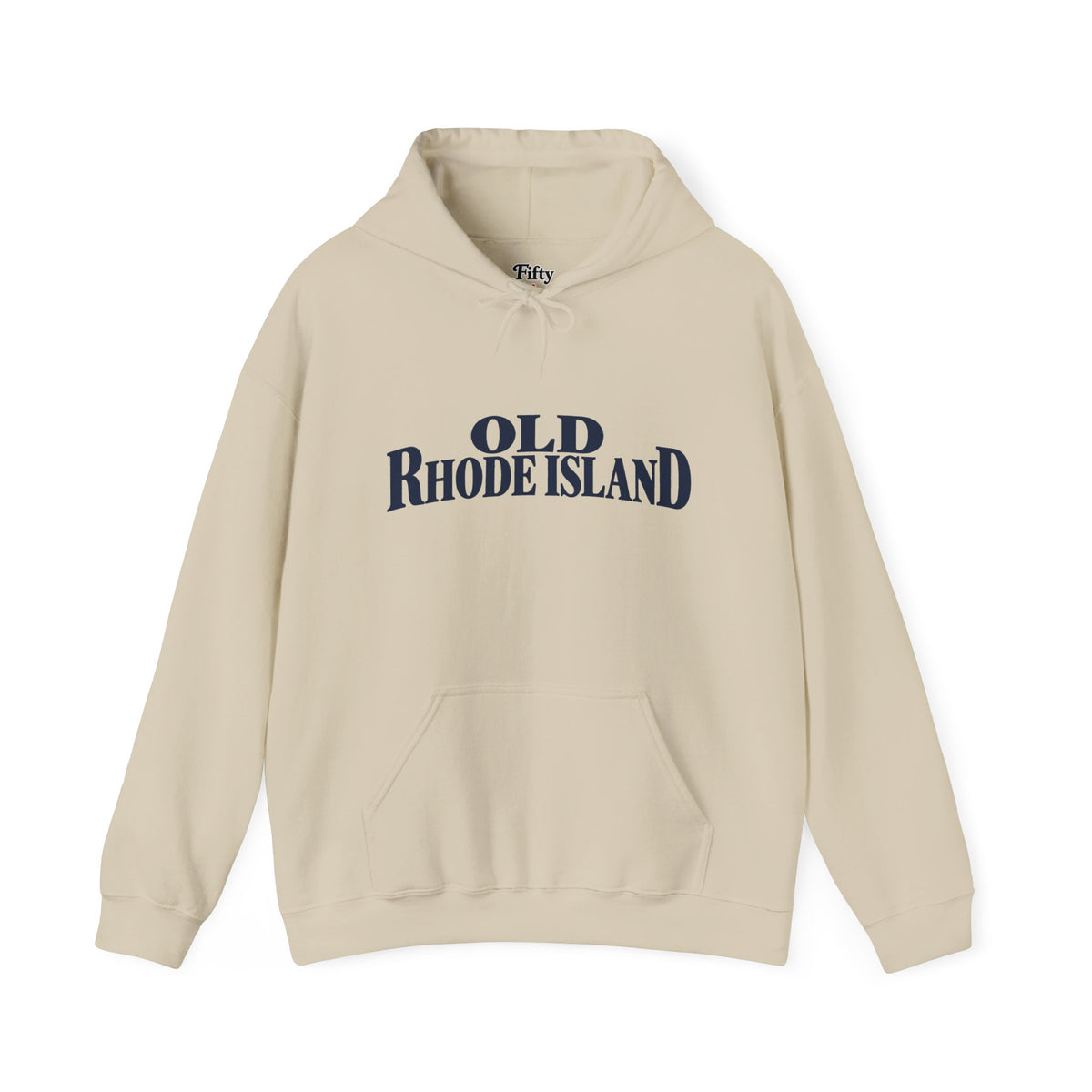 Old Rhode Island Unisex Hoodie State Name Graphic
