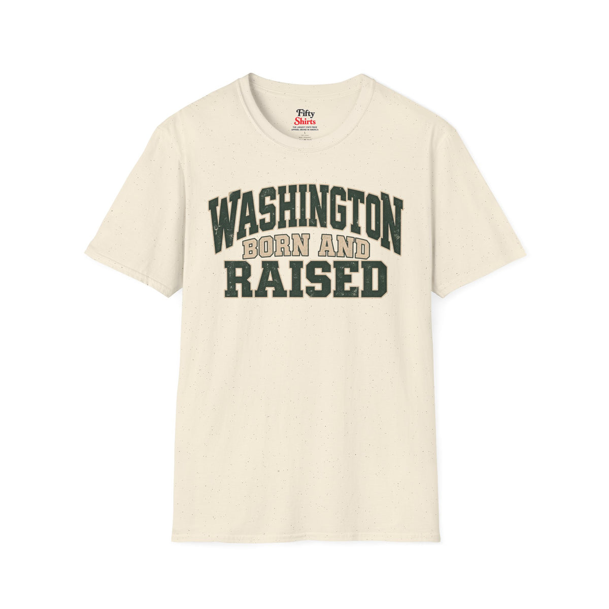 Washington Born and Raised Unisex Softstyle T Shirt State Name Graphic Tee