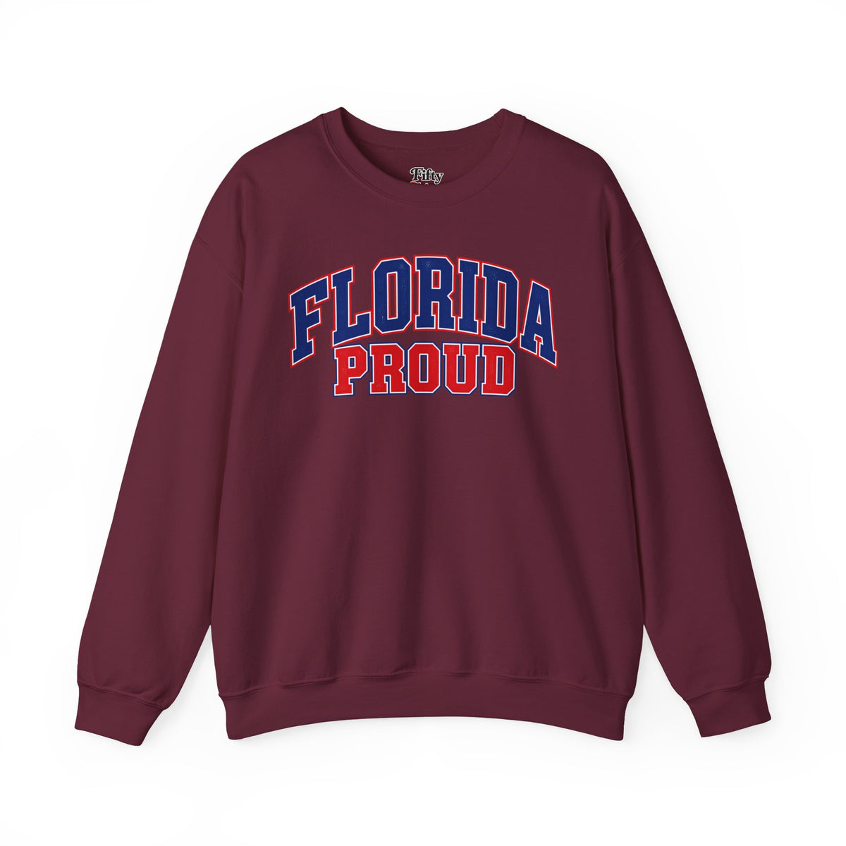 Florida Proud Unisex Crewneck Sweatshirt State Name Graphic