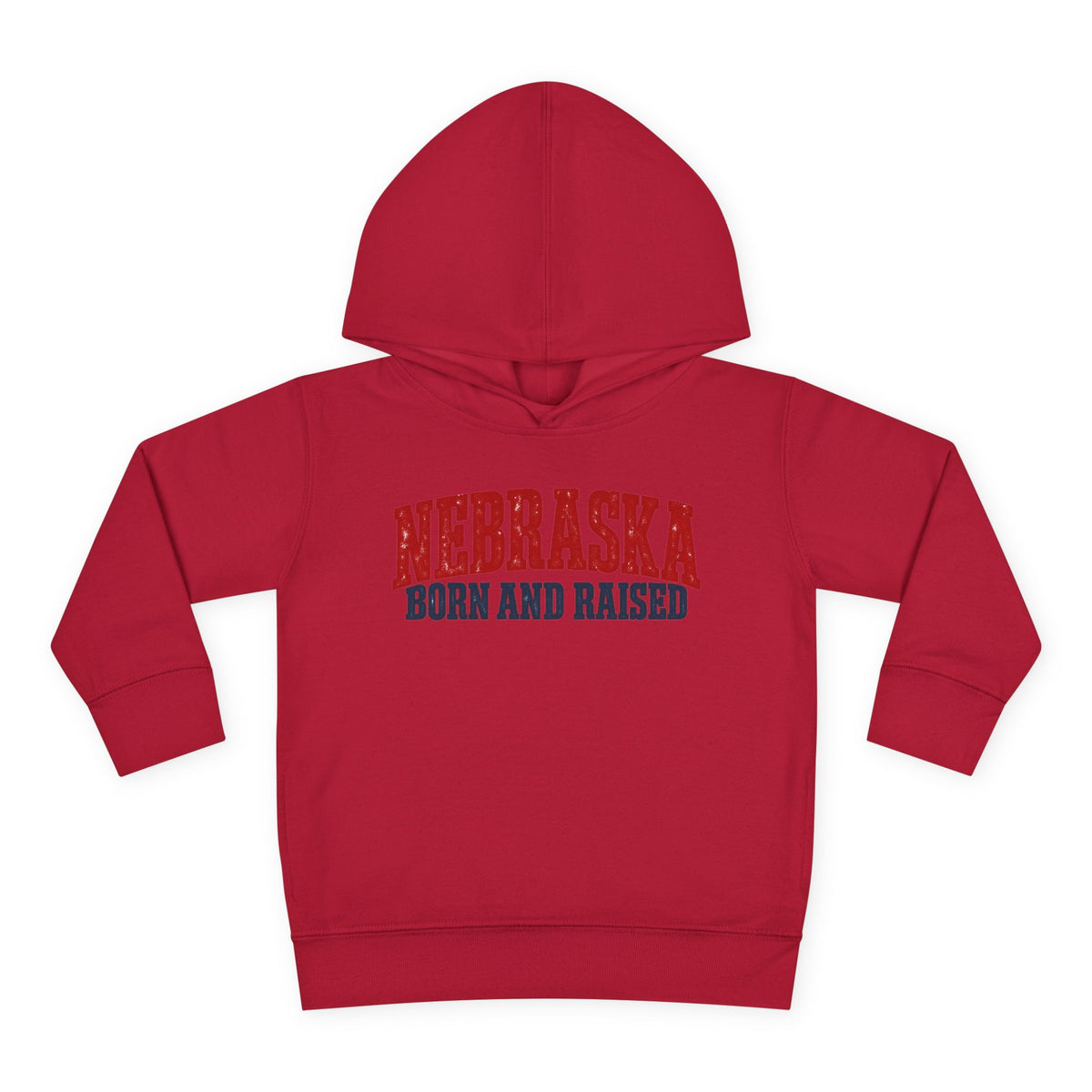 Nebraska Born and Raised Great Plains Heritage Unisex Toddler Pullover Fleece Hoodie