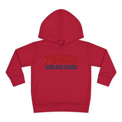 Nebraska Born and Raised Great Plains Heritage Unisex Toddler Pullover Fleece Hoodie