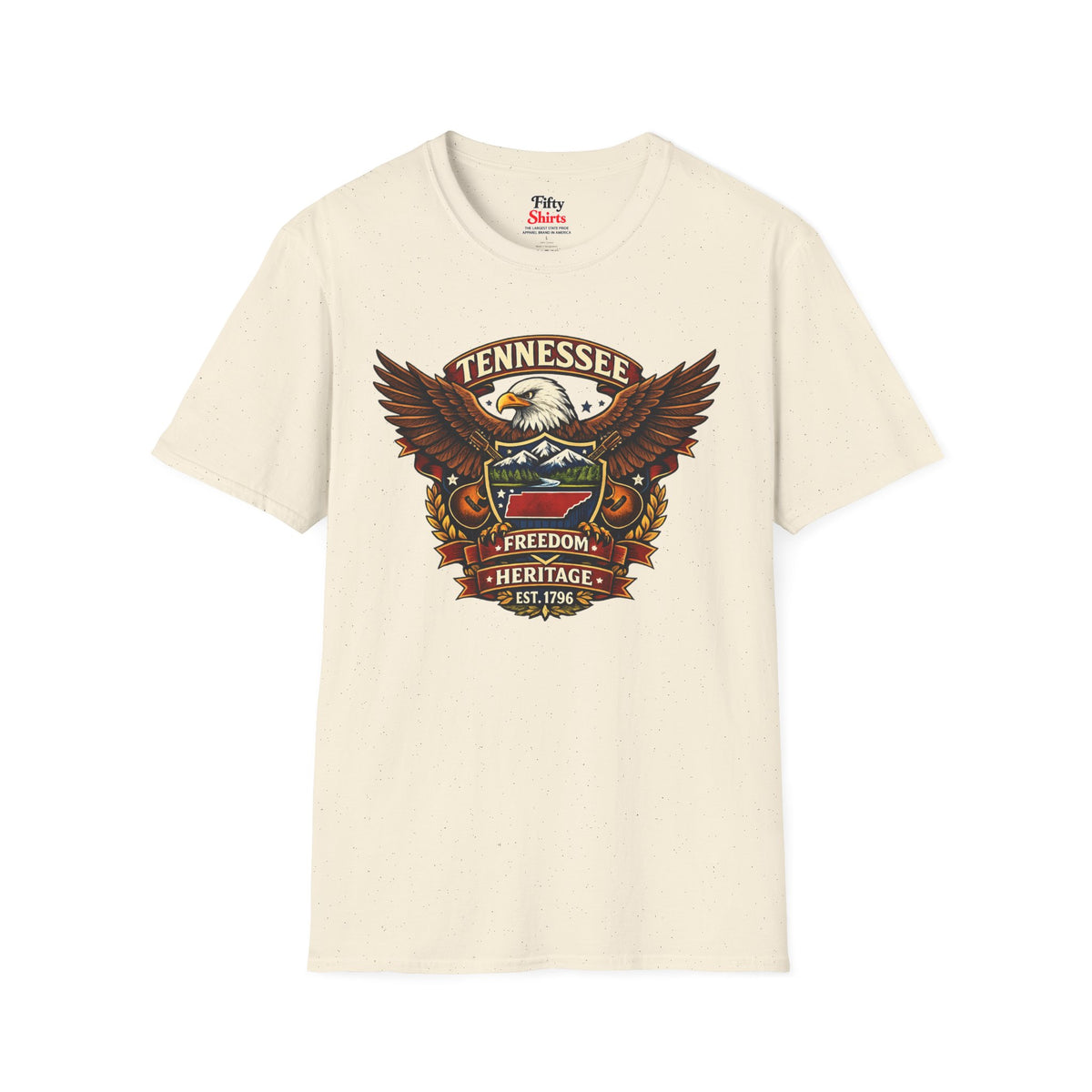 Tennessee Americana Eagle Unisex Softstyle T Shirt State Pride Graphic Tee Collections FS03
