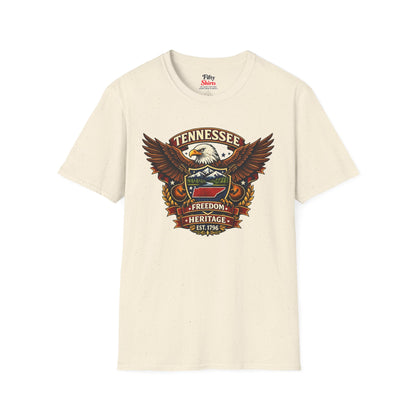 Tennessee Americana Eagle Unisex Softstyle T Shirt State Pride Graphic Tee Collections FS03