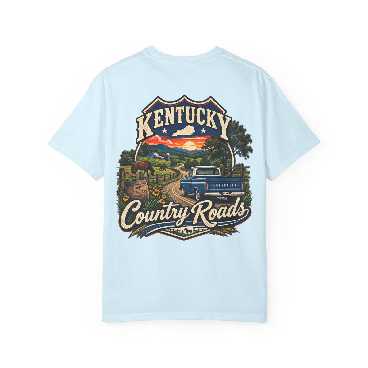 Kentucky Country Roads Unisex Comfort Color 1717 Streetwear Graphic Tee