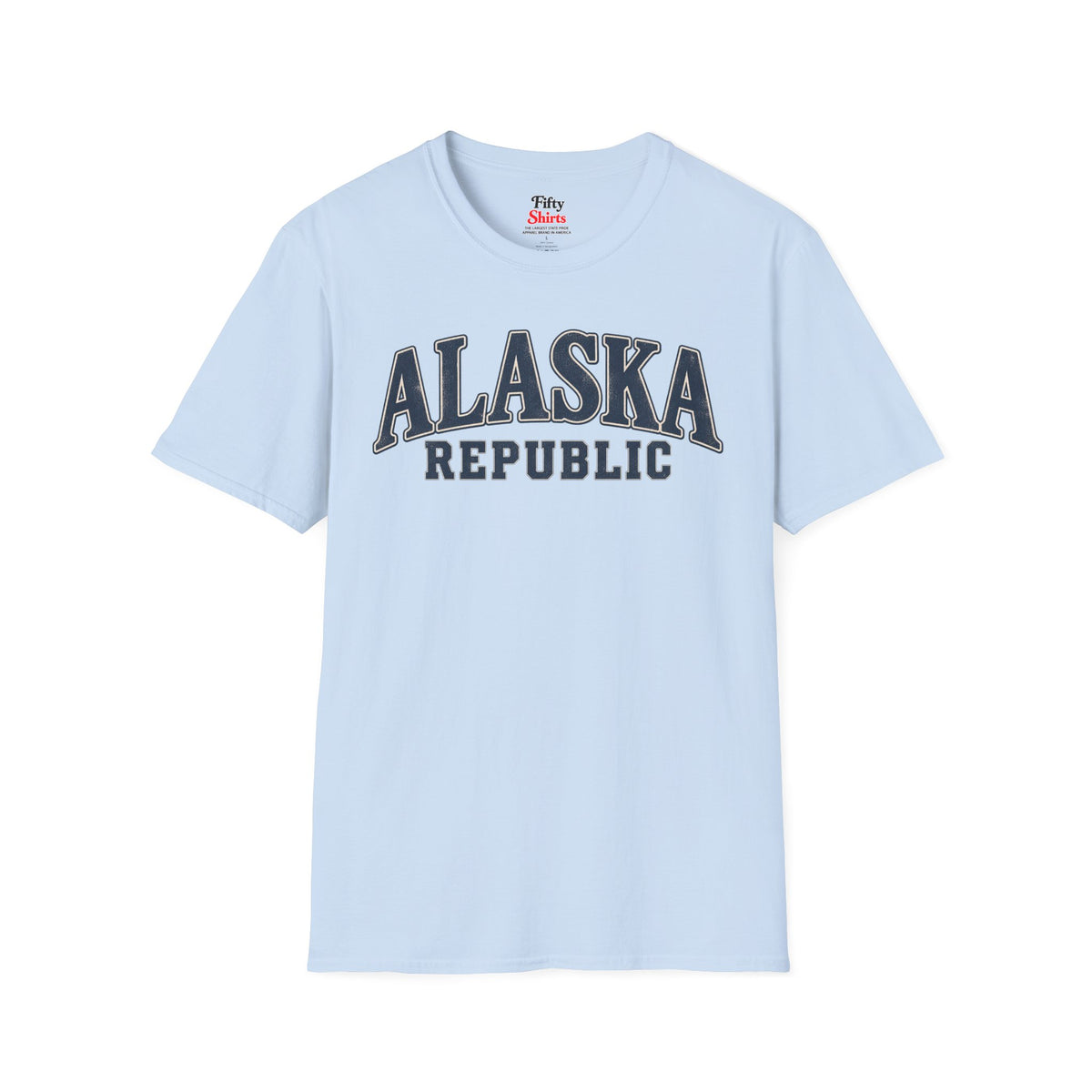 Alaska Republic Unisex Softstyle T Shirt State Name Graphic Tee