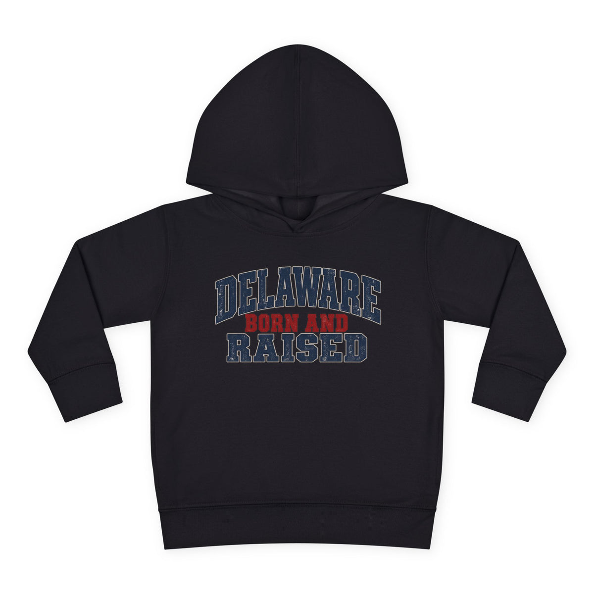 Delaware Born and Raised Rustic Heritage Unisex Toddler Pullover Fleece Hoodie