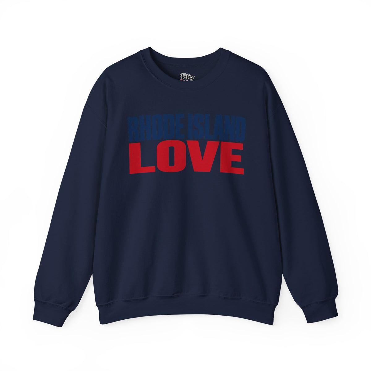 Rhode Island Love Unisex Crewneck Sweatshirt State Name Graphic