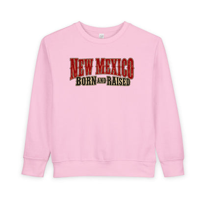 New Mexico Born and Raised Southwestern Heritage Unisex Toddler Sweatshirt