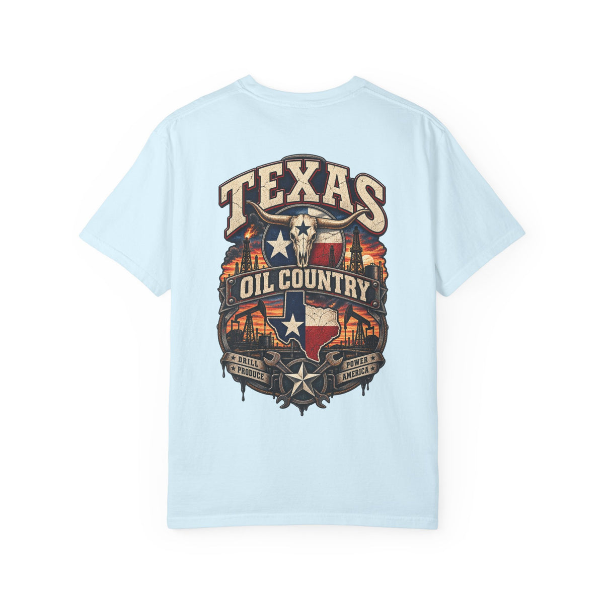 Texas Oil Country Unisex Comfort Color 1717 Streetwear Graphic Tee
