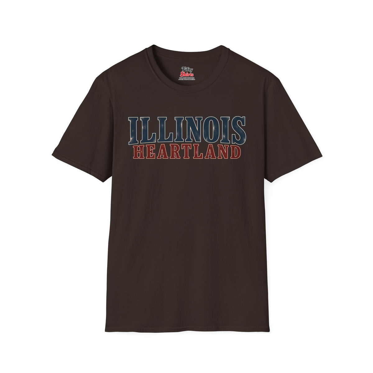 Illinois Heartland Unisex Softstyle T Shirt State Name Graphic Tee