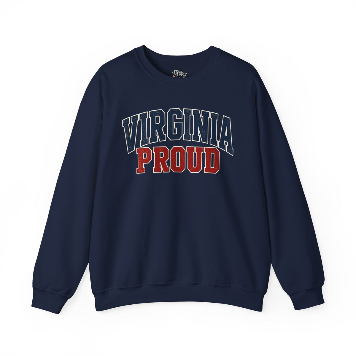Virginia Proud Unisex Crewneck Sweatshirt State Name Graphic