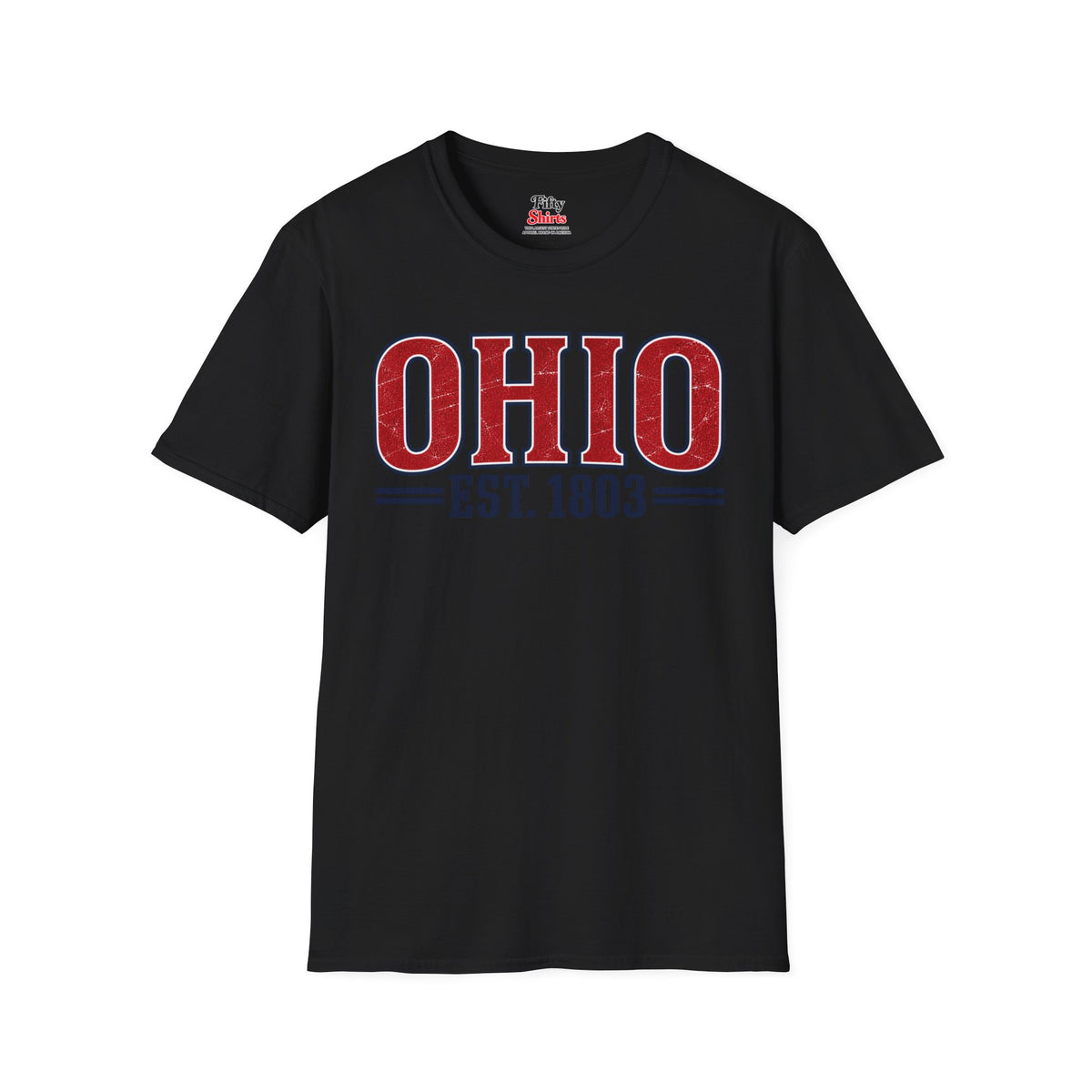 Ohio Est.1803 Unisex Softstyle T Shirt State Name Graphic Tee