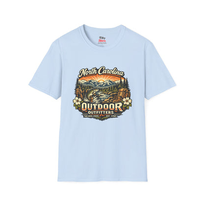 North Carolina Outdoor Outfitters Unisex Softstyle T Shirt State Pride Graphic Tee Collections FS03