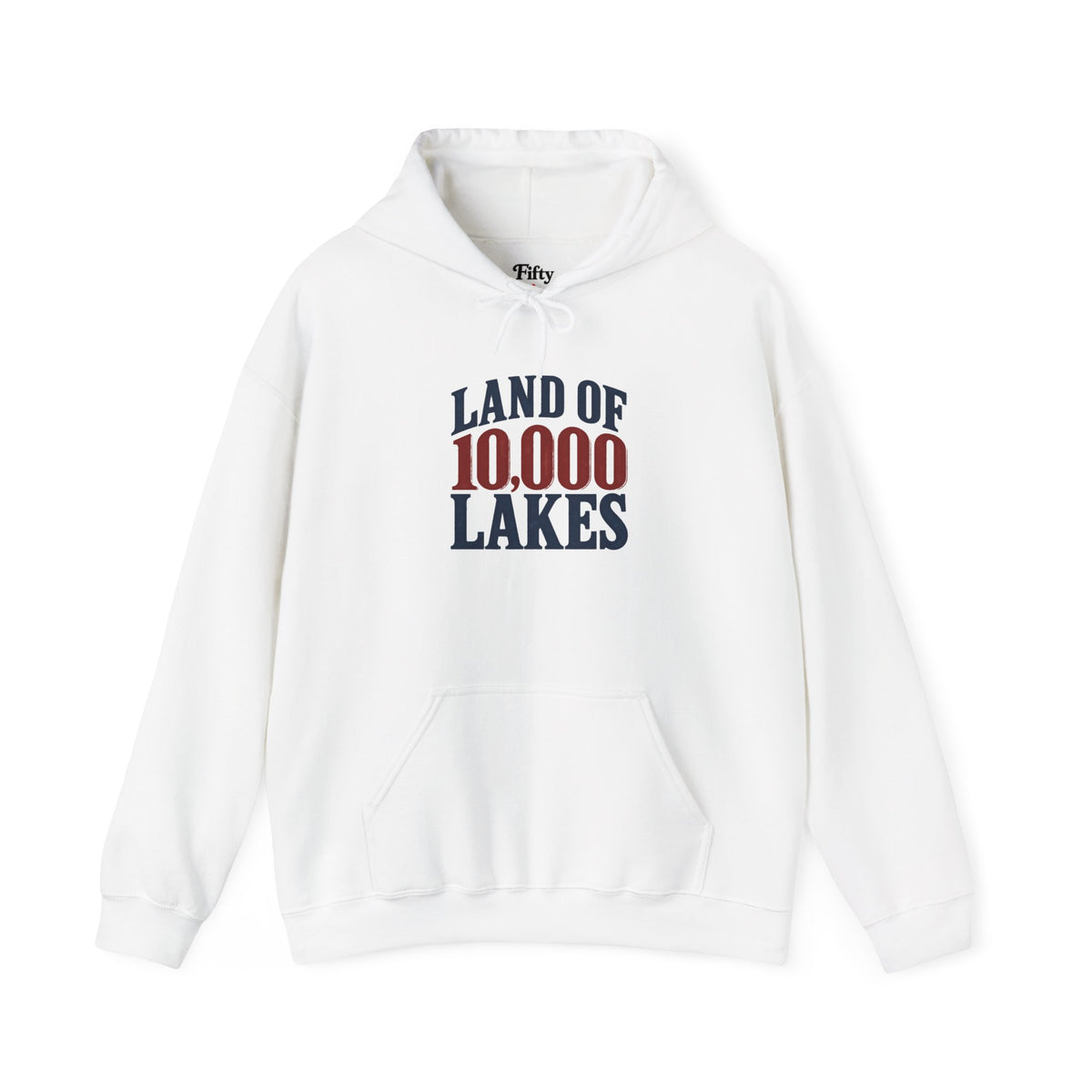 Minnesota Land of 10,000 Lakes Unisex Hoodie State Name Graphic