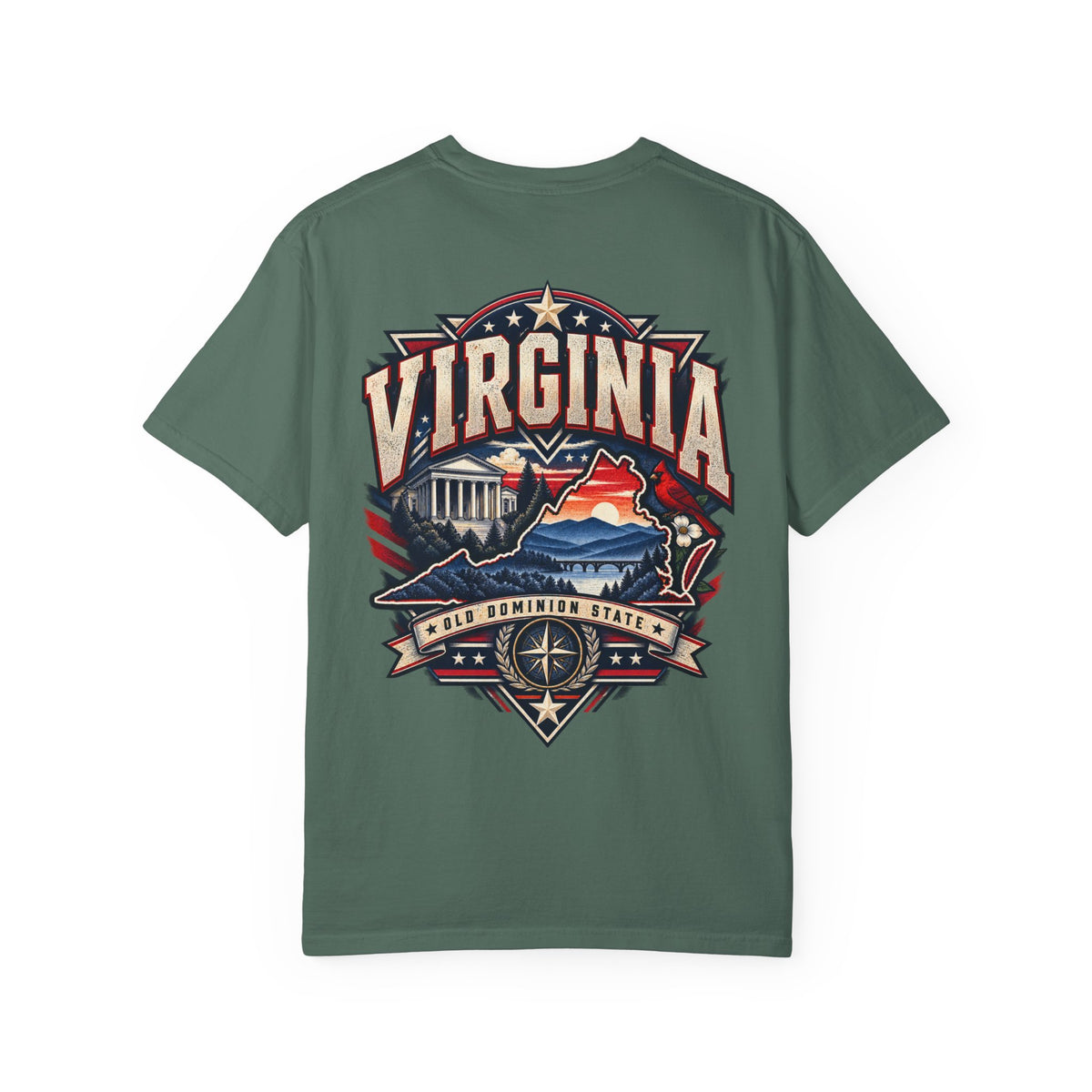Virginia Premium Streetwear Unisex Comfort Color 1717 Streetwear Graphic Tee