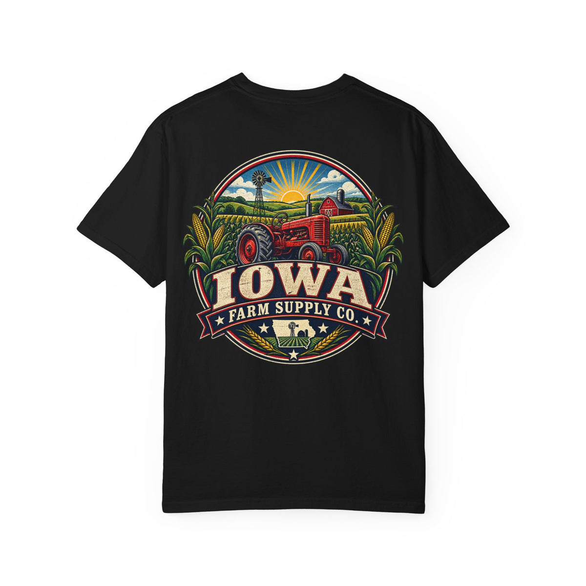 Iowa Farm Supply Co Unisex Comfort Color 1717 Streetwear Graphic Tee