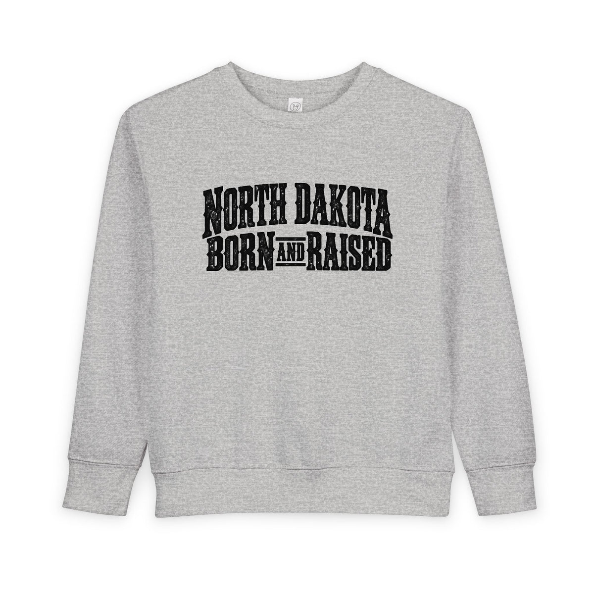 North Dakota Born and Raised Rugged Prairie Heritage Unisex Toddler Sweatshirt