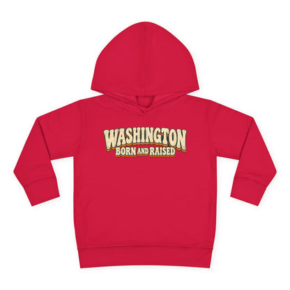 Washington Born and Raised Vintage 1970s Unisex Toddler Pullover Fleece Hoodie
