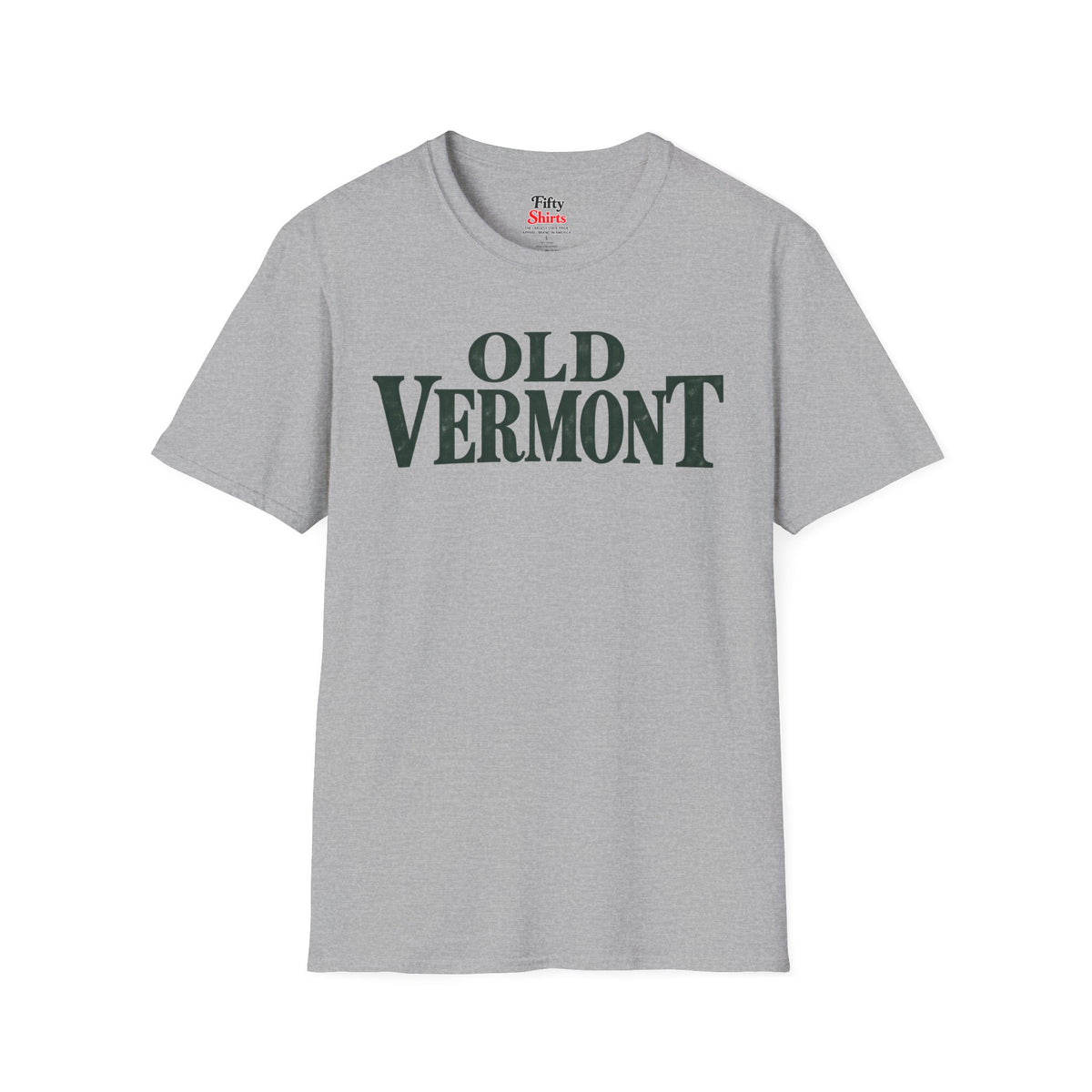 Old Vermont Unisex Softstyle T Shirt State Name Graphic Tee