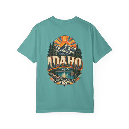 Idaho 1970s Mountain Club Unisex Comfort Color 1717 Streetwear Graphic Tee