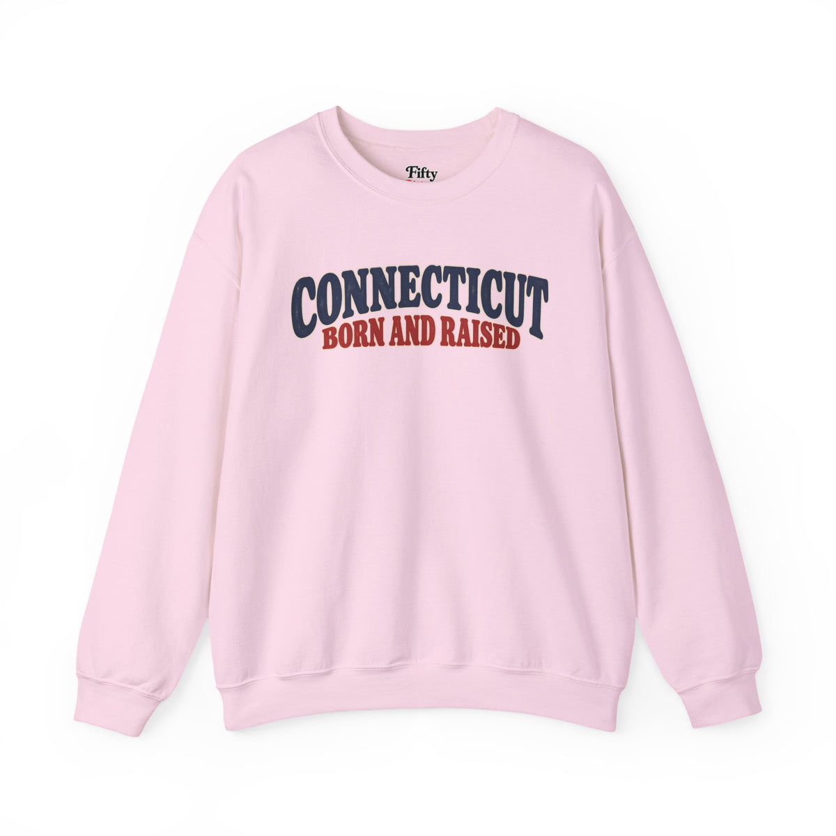 Connecticut Born and Raised 1970s Americana Unisex Sweatshirt Graphic