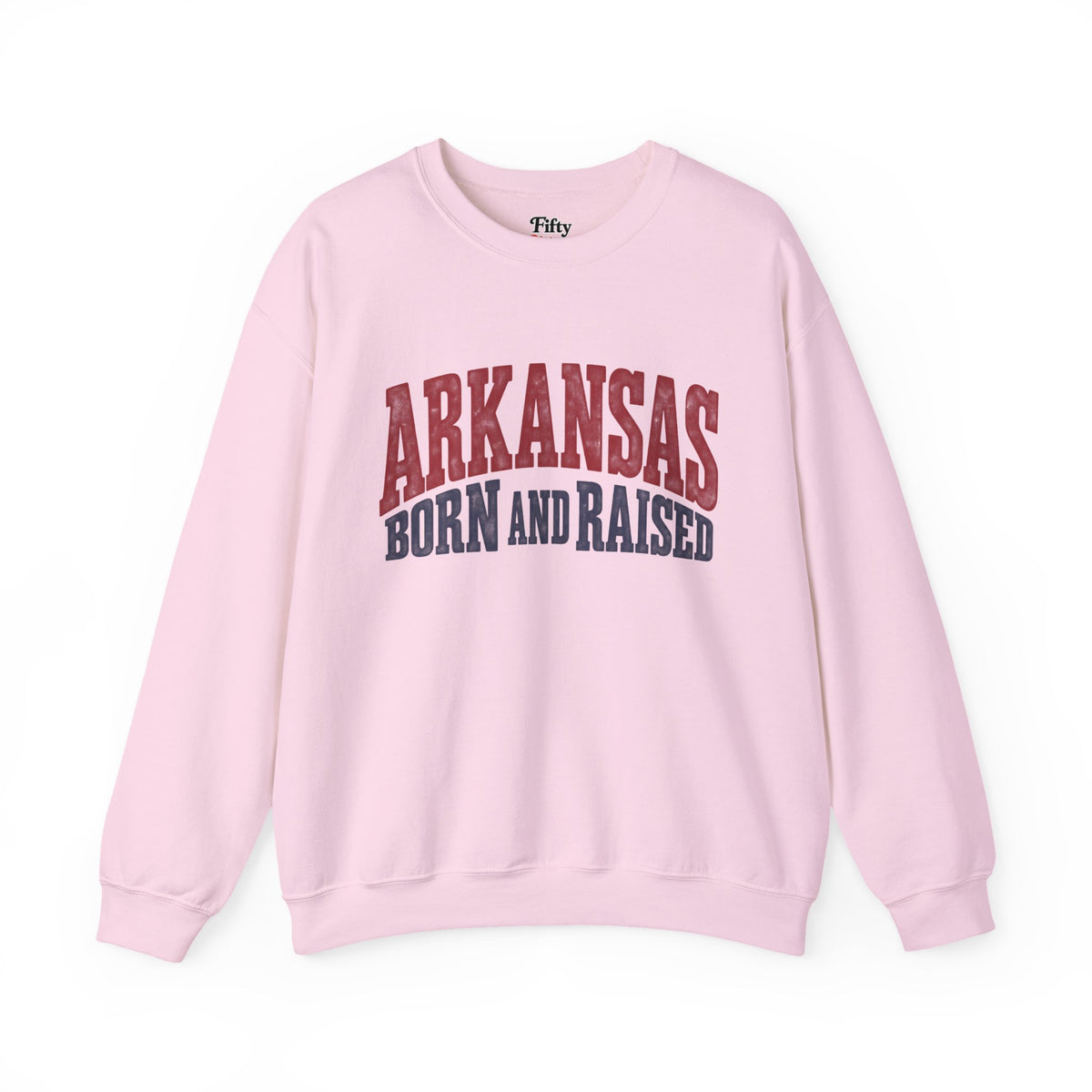 Arkansas Born and Raised Bold Vintage State Pride Unisex Sweatshirt Graphic
