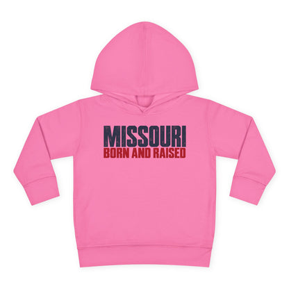 Missouri Born and Raised Modern Streetwear Unisex Toddler Pullover Fleece Hoodie