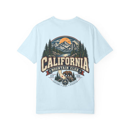 California Mountain Club  Unisex Comfort Color 1717 Streetwear Graphic Tee