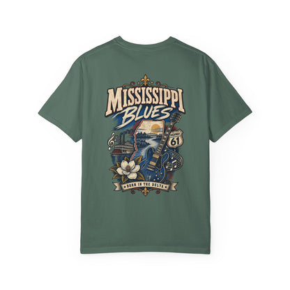 Mississippi Blues Unisex Comfort Color 1717 Streetwear Graphic Tee