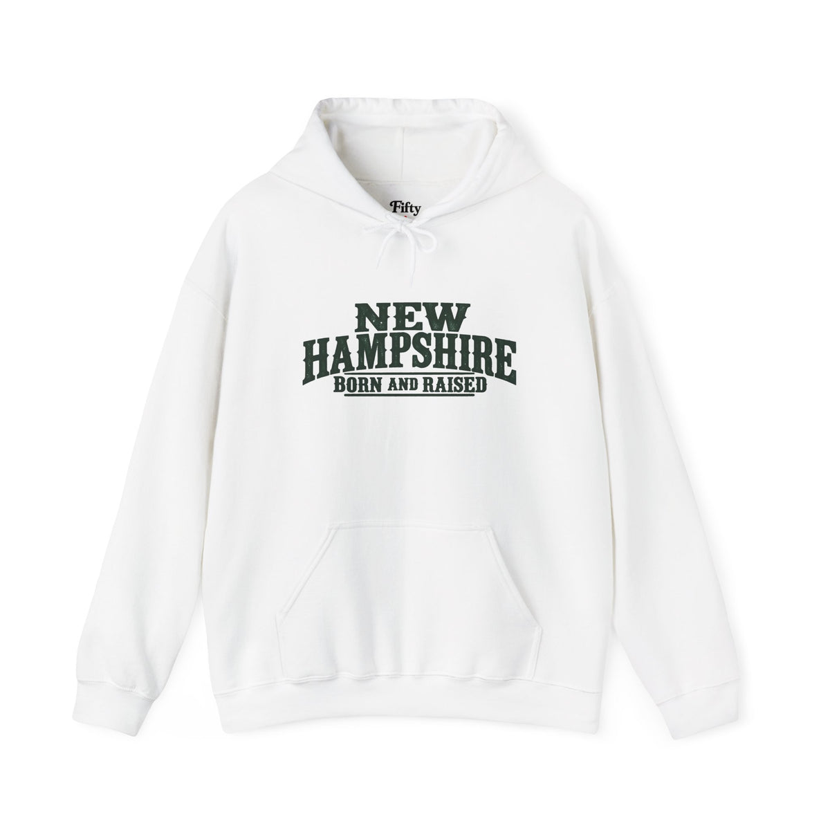 New Hampshire Born and Raised Rustic Outdoor Heritage Unisex Hoodie Graphic