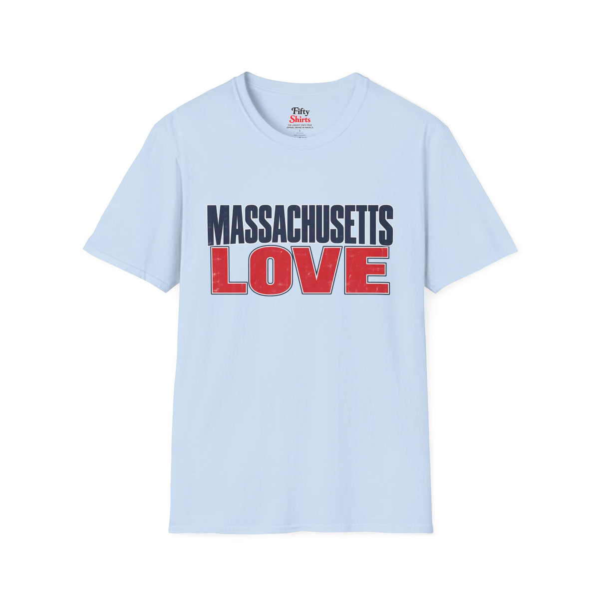 Massachusetts Love Unisex Softstyle T Shirt State Name Graphic Tee