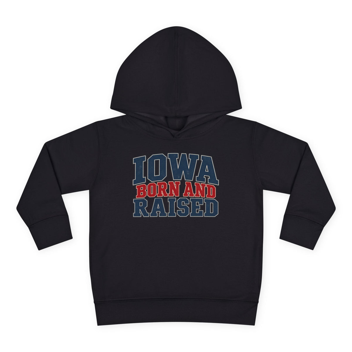 Iowa Born and Raised Classic Heritage Unisex Toddler Pullover Fleece Hoodie
