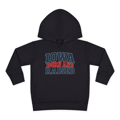 Iowa Born and Raised Classic Heritage Unisex Toddler Pullover Fleece Hoodie