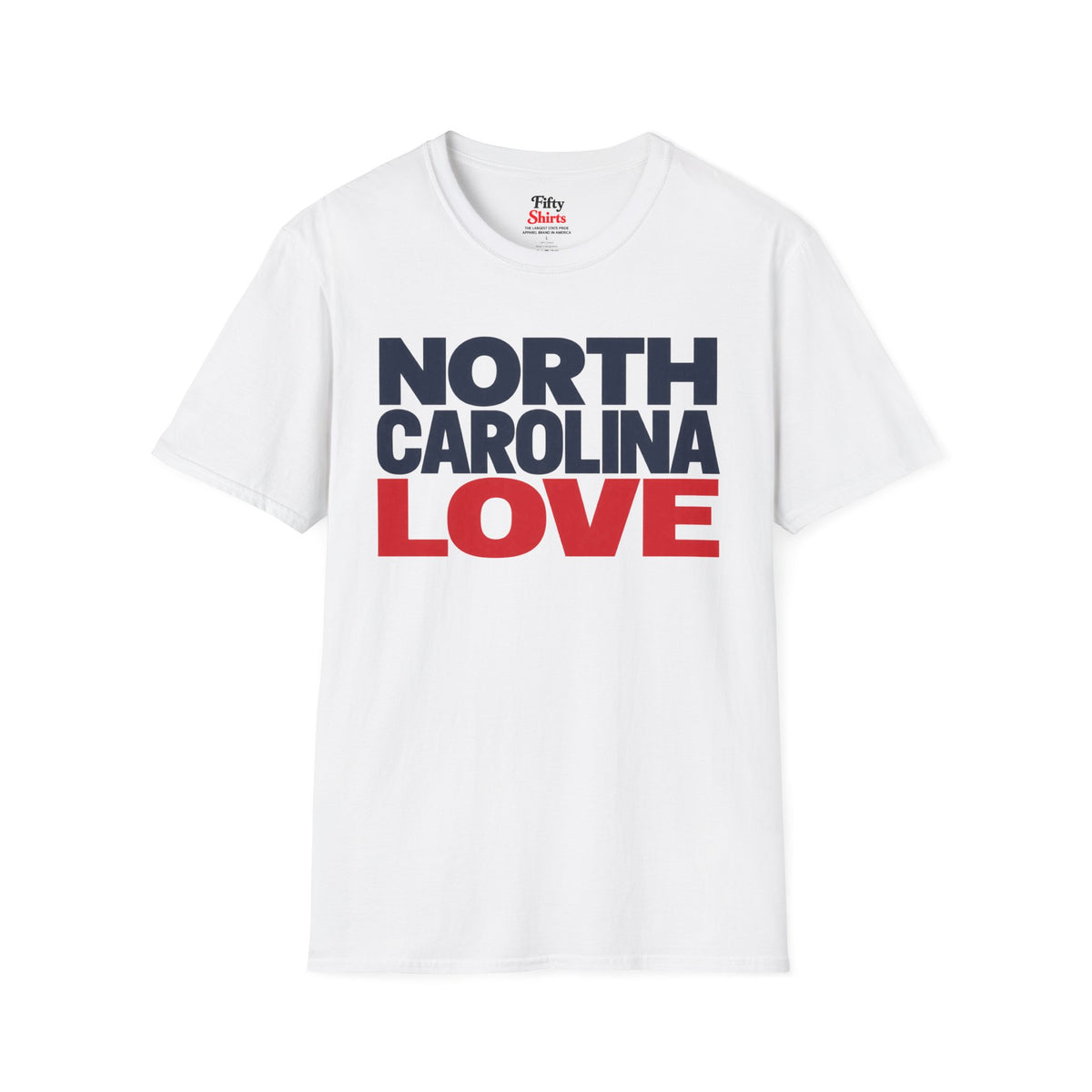 North Carolina Love Unisex Softstyle T Shirt State Name Graphic Tee