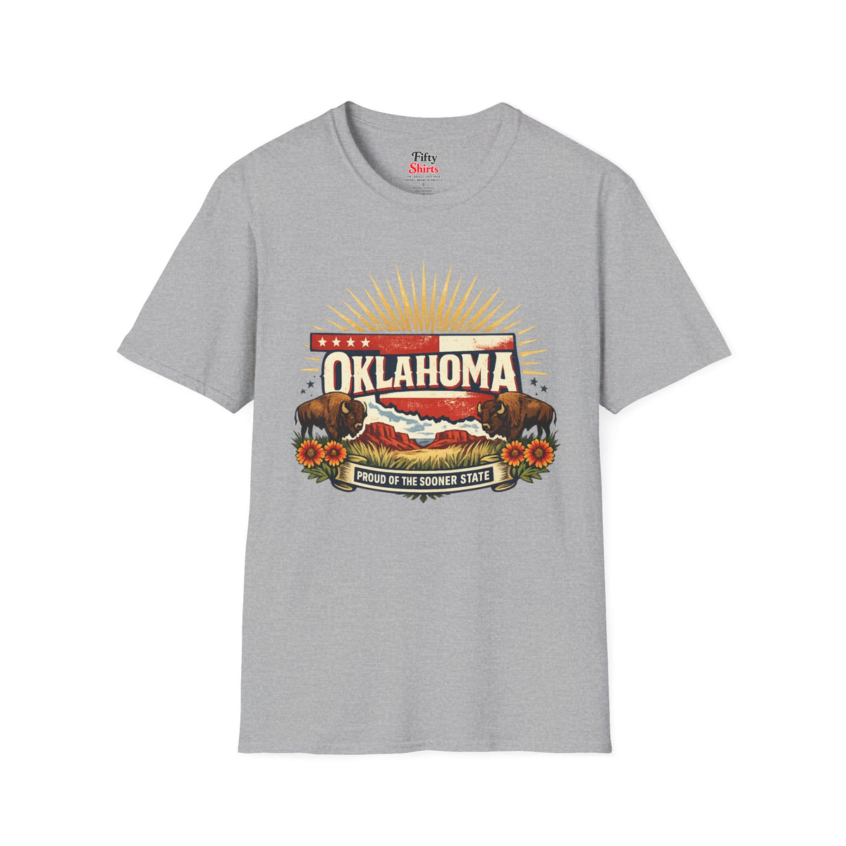 Oklahoma State Pride Unisex Softstyle T Shirt State Pride Graphic Tee Collections FS03