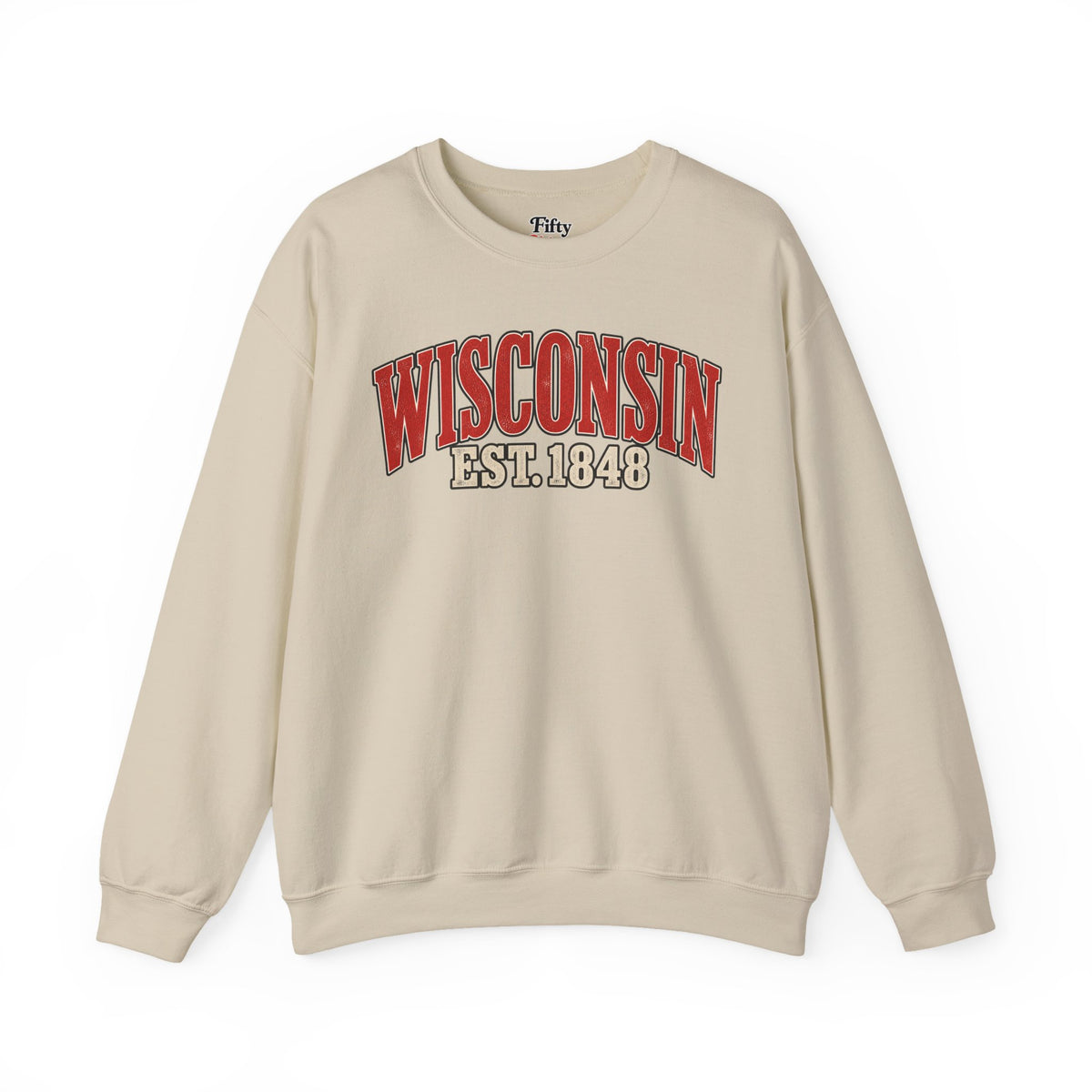 Wisconsin Est 1848 Unisex Crewneck Sweatshirt State Name Graphic