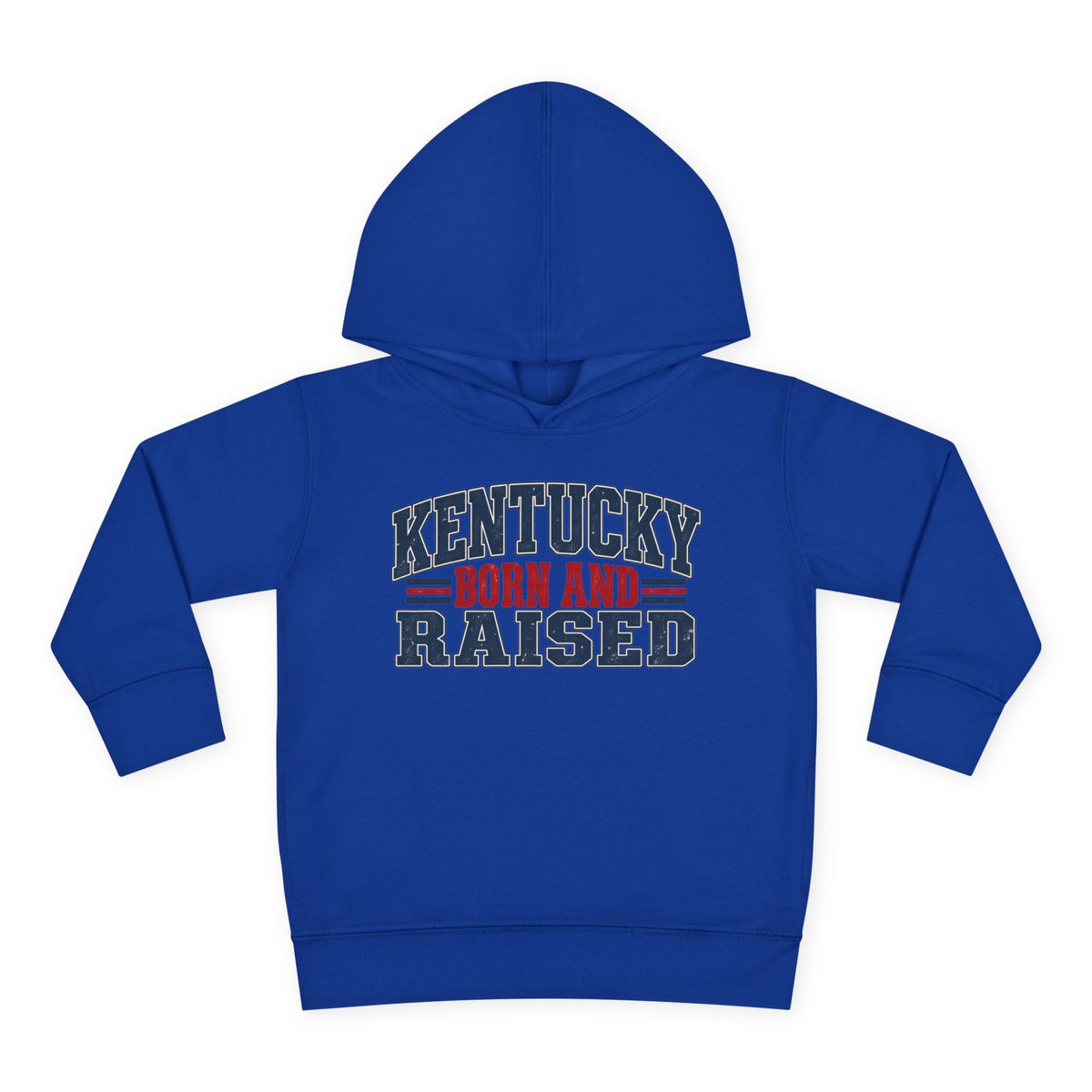 Kentucky Born and Raised Southern Heritage Unisex Toddler Pullover Fleece Hoodie
