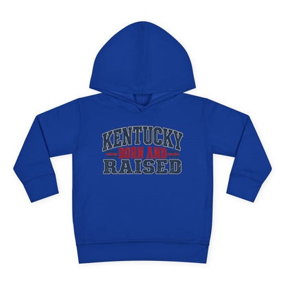 Kentucky Born and Raised Southern Heritage Unisex Toddler Pullover Fleece Hoodie