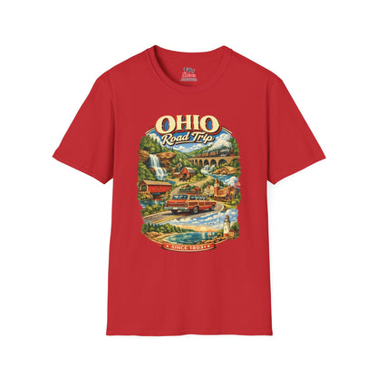 Ohio Road Trip Unisex Softstyle T Shirt State Pride Graphic Tee Collections FS03