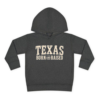 Texas Born and Raised Old-School Ranch Heritage Unisex Toddler Pullover Fleece Hoodie