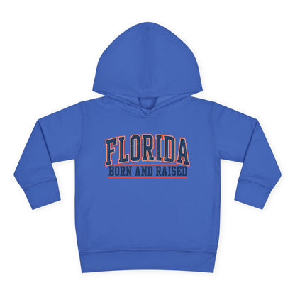 Florida Born and Raised Old-School Athletic Unisex Toddler Pullover Fleece Hoodie