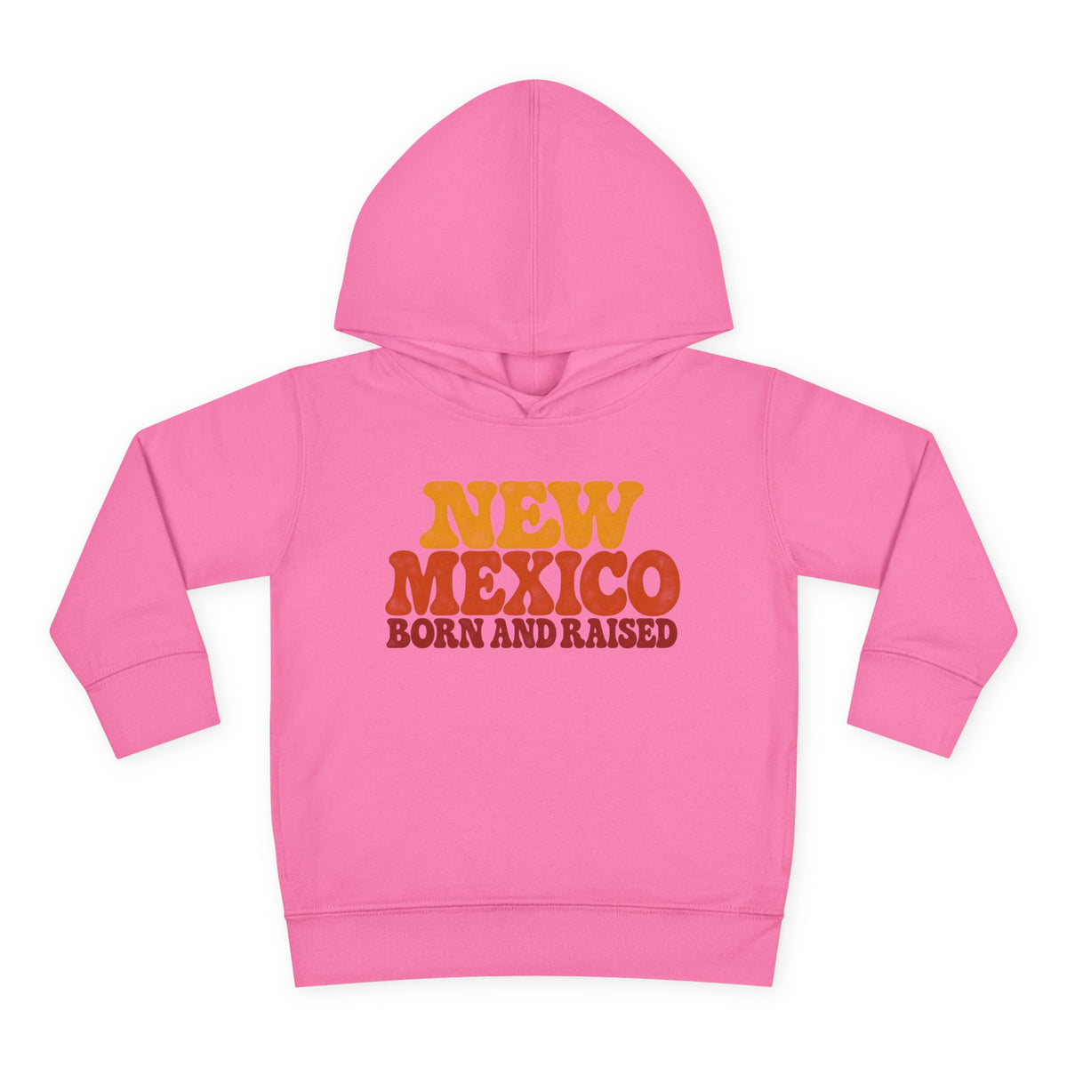 New Mexico Born and Raised 1970s Retro Unisex Toddler Pullover Fleece Hoodie