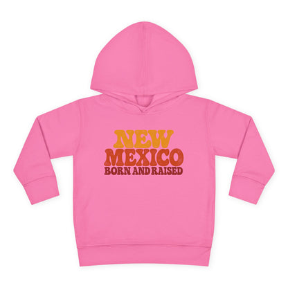 New Mexico Born and Raised 1970s Retro Unisex Toddler Pullover Fleece Hoodie