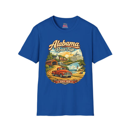 Alabama Road Trip Unisex Softstyle T Shirt State Pride Graphic Tee Collections FS03