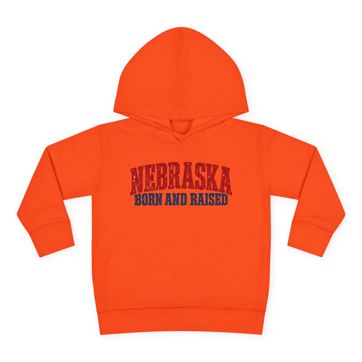 Nebraska Born and Raised Great Plains Heritage Unisex Toddler Pullover Fleece Hoodie
