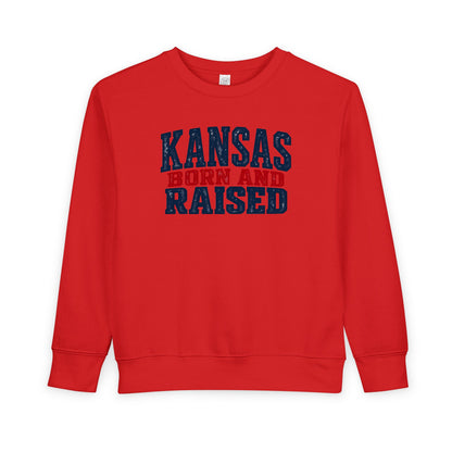 Kansas Born and Raised Classic Heritage Unisex Toddler Sweatshirt