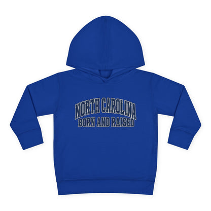 North Carolina Born and Raised Old-School Sportswear Unisex Toddler Pullover Fleece Hoodie