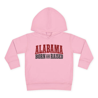 Alabama Born and Raised Rugged Workwear Unisex Toddler Pullover Fleece Hoodie