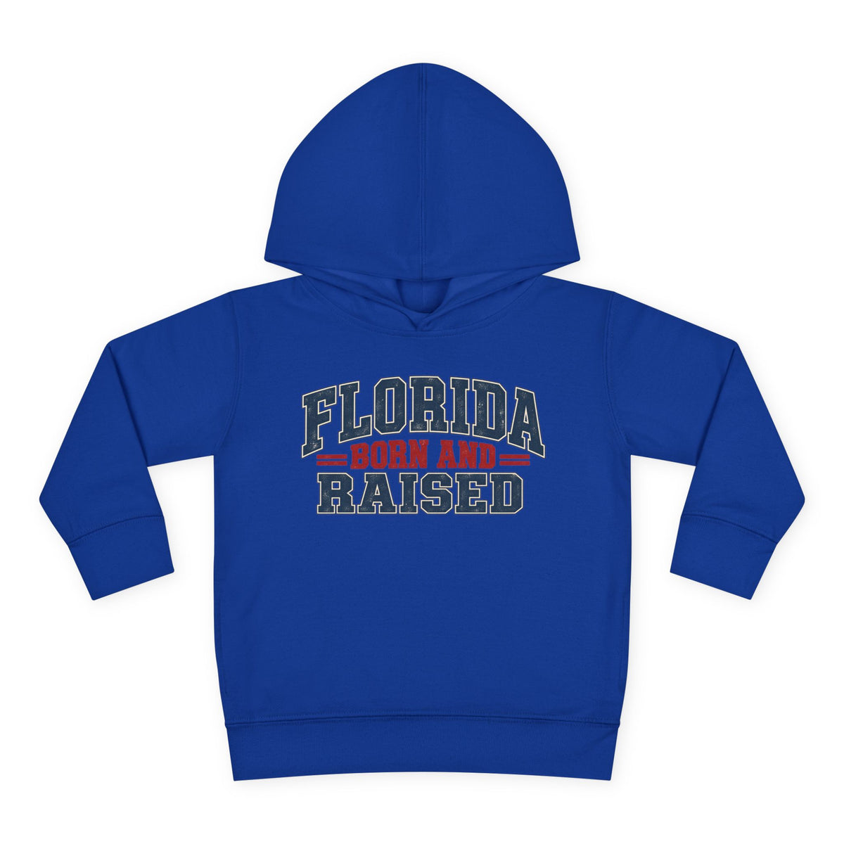Florida Born and Raised Rustic Americana Unisex Toddler Pullover Fleece Hoodie